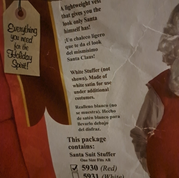 Santa suit stuffer one size fits all - Picture 3 of 4